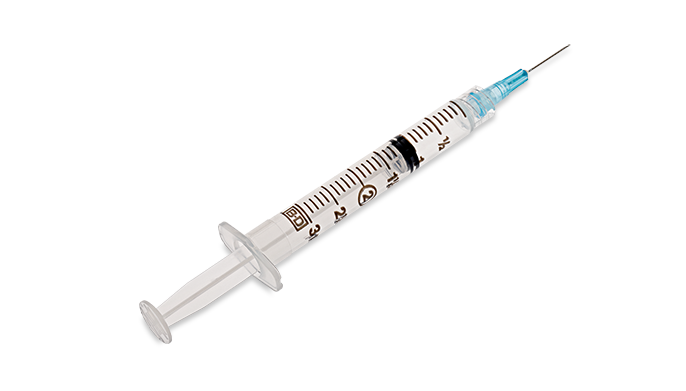 3 mL BD Luer-Lok™ Syringe with attached needle 25 G x 5/8 in. - 309570 | BD