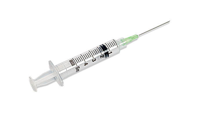 5 mL BD Luer-Lok™ Syringe with attached needle 21 G x 1-1/2 in. - 309633 |  BD